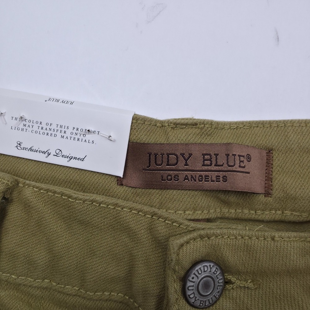 Judy Blue Pants Womens 13/31 Matcha Green High Waist Cargo‎ Straight Leg Stretch - Picture 7 of 13